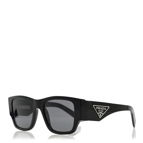 prada black sunglasses with siver bard|PRADA Acetate Symbole Sunglasses SPR 10Z Black.